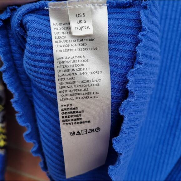 Free People Prism Swit Top in Blue Combo Small - Picture 5 of 7